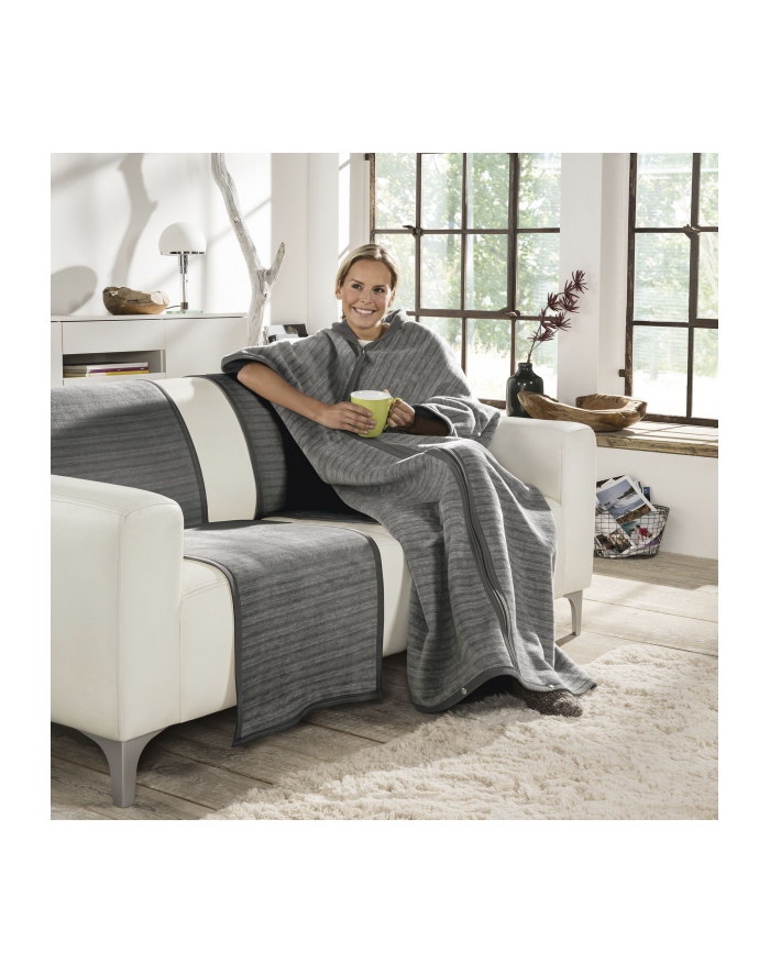 Ibena Jacquard Blanket Fano anthracite 800, 150x200 główny