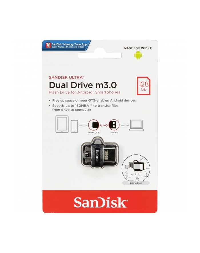 SanDisk Ultra Dual Drive   128GB m3.0 grey'amp;silver  SDDD3-128G-G46 główny