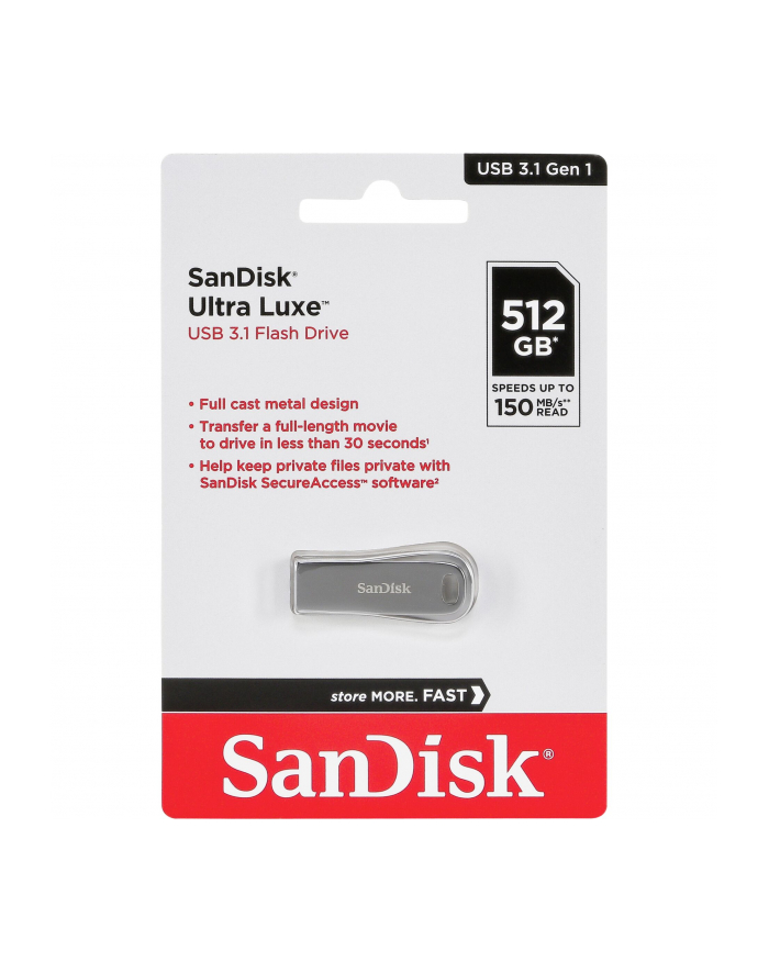 SanDisk Cruzer Ultra Luxe  512GB USB 3.1 150MB/s  SDCZ74-512G-G46 główny