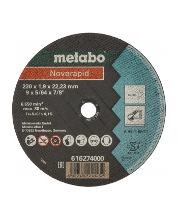 Metabo Novorapid 230x1,9x22,23 Inox