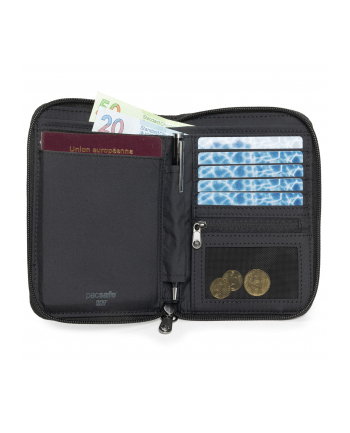 Pacsafe RFIDsafe RFID Blocking Compact Travel Organizer  Kolor: CZARNY