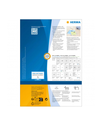 Herma transp. Labels 210X297 100 Sheets matt   80 pcs. 10783