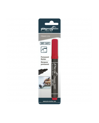 pica-marker Pica Permanent Marker 1-4mm, Round Tip, red  Retail Packaging