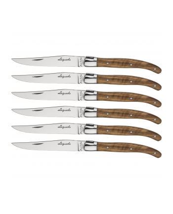 Jean Dubost Laguiole      6 pcs. Steak Knife Set, Olive Wood