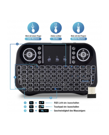 FANTEC WK-300 RGB Mini Wireless Keyboard