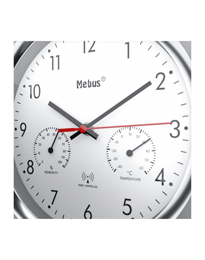 Mebus 19454 Radio controlled Wall Clock w. Thermo/Hygrometer główny