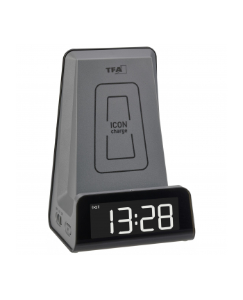 tfa-dostmann TFA 60.2033.10 ICON Charge Alarm Clock with Charger