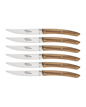 laguiole Jean Dubost Le Thiers Knives Set Olive Wood     6 pcs.