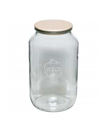 WECK Round Rim Jar 3l with Wooden Lid