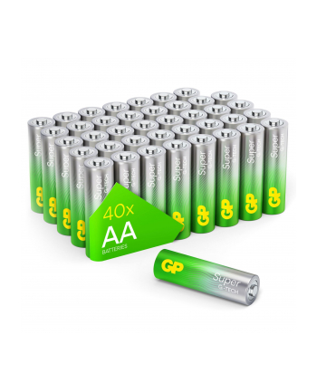 gp batteries 1x40 GP Super Alkaline AA Mignon Batteries PET Box GPSUP15A900C40