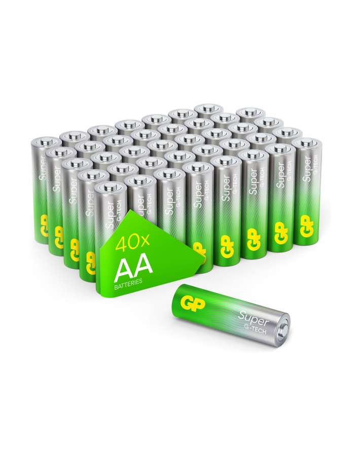 gp batteries 1x40 GP Super Alkaline AA Mignon Batteries PET Box GPSUP15A900C40 główny