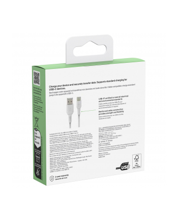 1x2 Belkin USB-C/USB-A PVC Cable 1m, 2Pack Kolor: BIAŁY  CAB001bt1MWH2PK nr 1