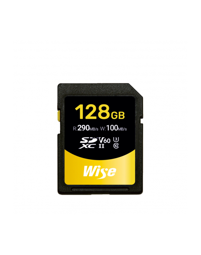 Wise SDXC UHS-II V60       128GB R:290MBs / W:100MBs   WI-SD-S128 główny