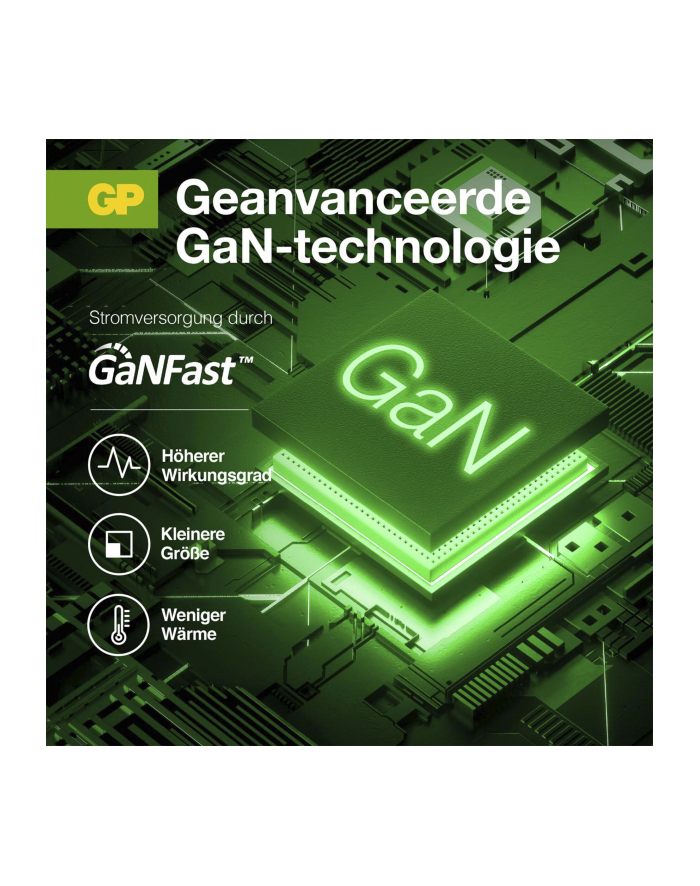 gp batteries GP GaN USB QuickChargeAdapter PD 2xUSB-C 'amp; 1xUSB-A Kolor: BIAŁY  65W główny