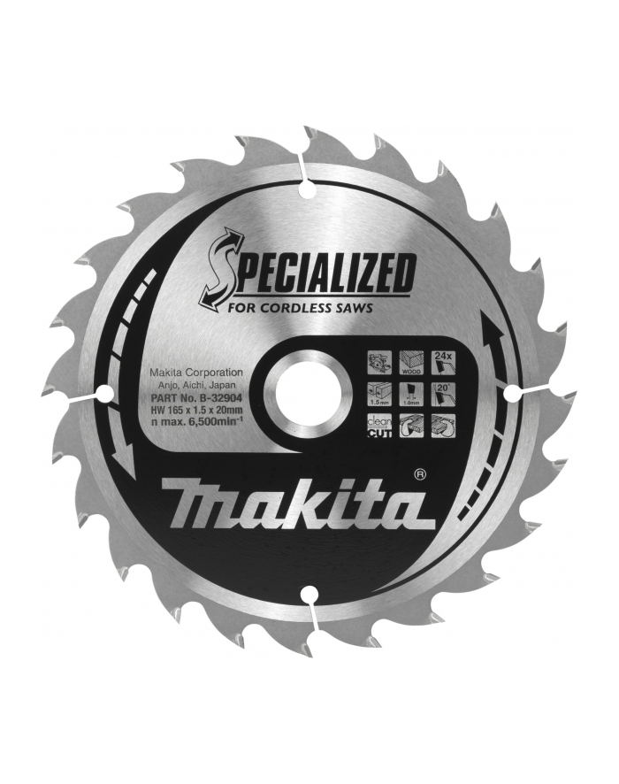 Makita B-32904 SPECIALIZED Saw Blade 165x20x24Z główny