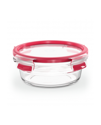 Emsa Clip'amp;Close Glass Food Container 600 ml  red