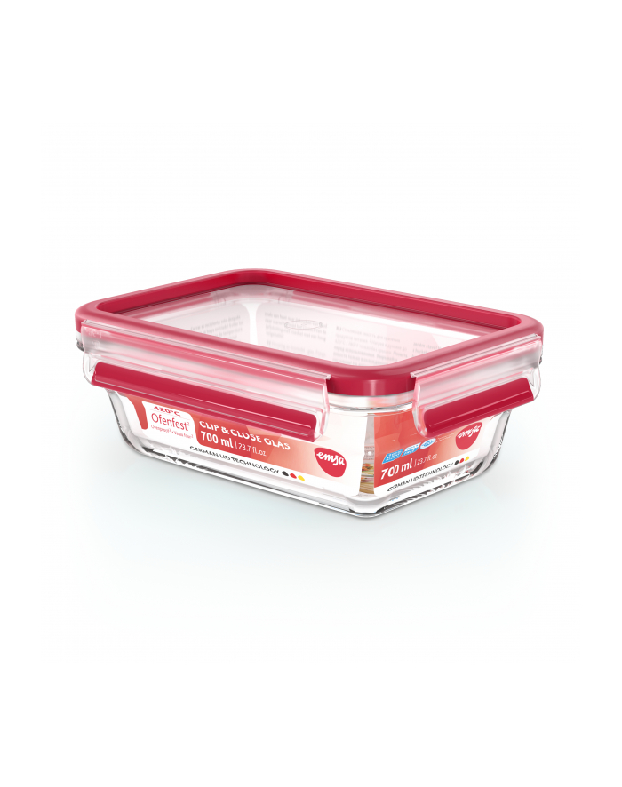 Emsa Clip'amp;Close Glass Food Container Square 700 ml główny