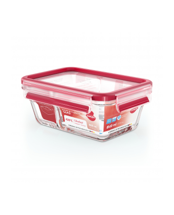 Emsa Clip'amp;Close Glass Food Container 800 ml red