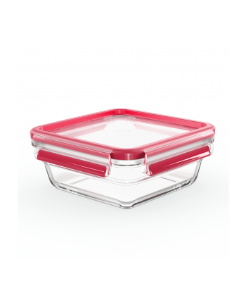 Emsa Clip'amp;Close Glass Food Container 0,8 L red