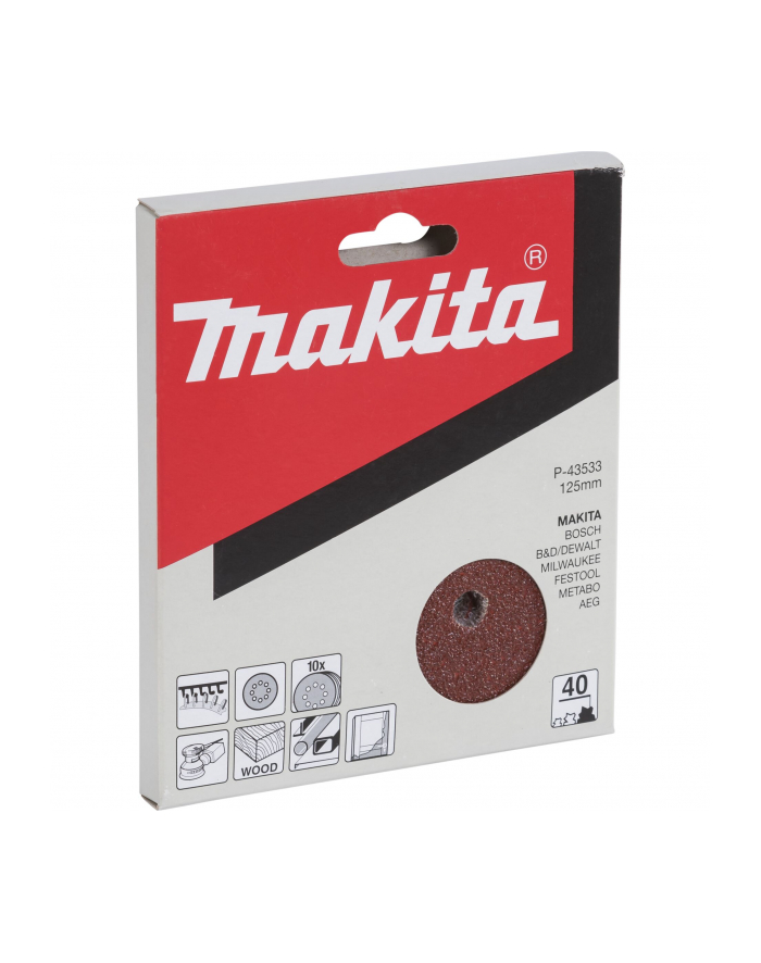 Makita P-43533 Sandpaper Velcro 125mm  40 główny