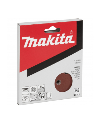 Makita P-43599 Sandpaper Velcro 125mm  240