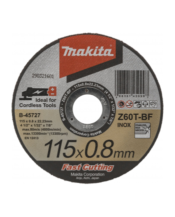 Makita B-45727 Cutting Disk 115x0,8mm INOX