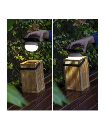 newgarden New Garden Okinawa Solar Recharge Lantern Bamboo