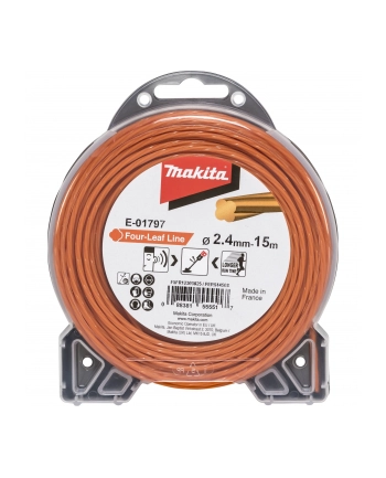 Makita E-01797 Mowing String Four Leaf 2,4mmx15m