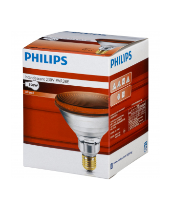 Philips infrared lamp PAR38 IR 150W E27 230V Red