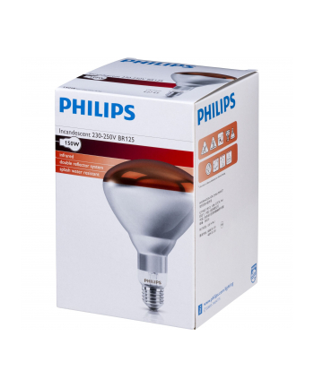 Philips infrared lamp BR125 IR 150W E27 230-250V Red