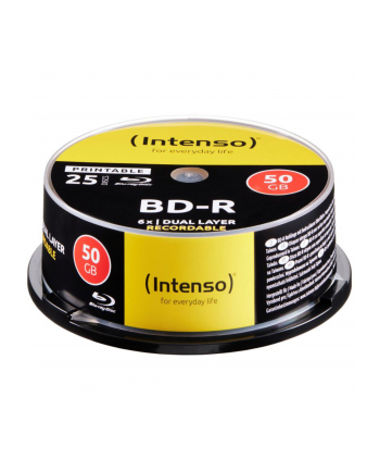 1x25 Intenso BD-R 50GB printable 6x Speed, Cakebox