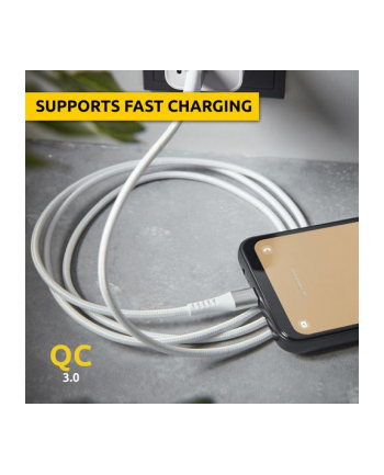 Intenso USB Cable A315C Nylon 1,5m Kolor: BIAŁY USB-A / USB-C 60W