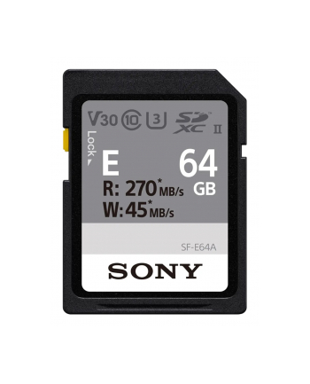 Sony SDXC E series          64GB UHS-II Class 10 U3 V30 nr 1