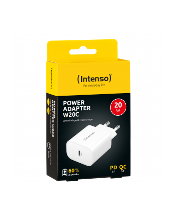 Intenso Power Adapter W20C Kolor: BIAŁY 1x USB-C 20W