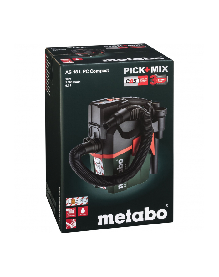 Metabo AS 18 L PC Compact Cordless Vacuum główny