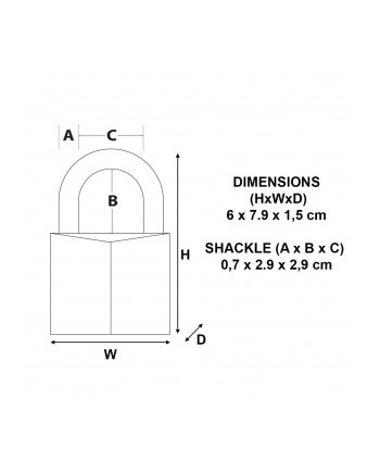 masterlock Master Lock Padlock in hardened steel (60mm)9160(wersja europejska)RD