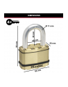 masterlock Master Lock Padlock made from Laminated Steel (64mm)M15B(wersja europejska)RDLF - nr 3