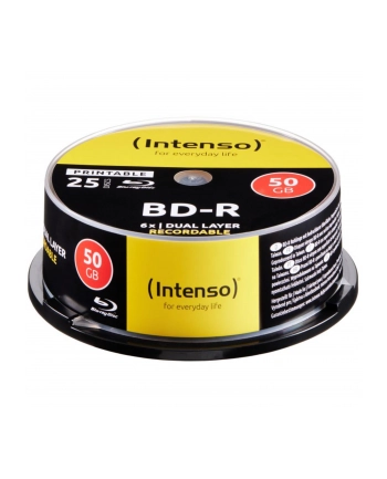 1x25 Intenso BD-R 50GB printable 6x Speed, Cakebox