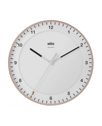 Braun BC 17 PW DCF Radio wall clock pink/Kolor: BIAŁY