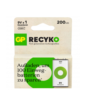 gp batteries GP ReCyko NiMH Accu 9V Block 200mAH, ready to use