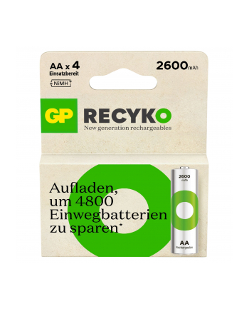 gp batteries 1x4 GP ReCyko NiMH battery AA 2600mAH, high capacity