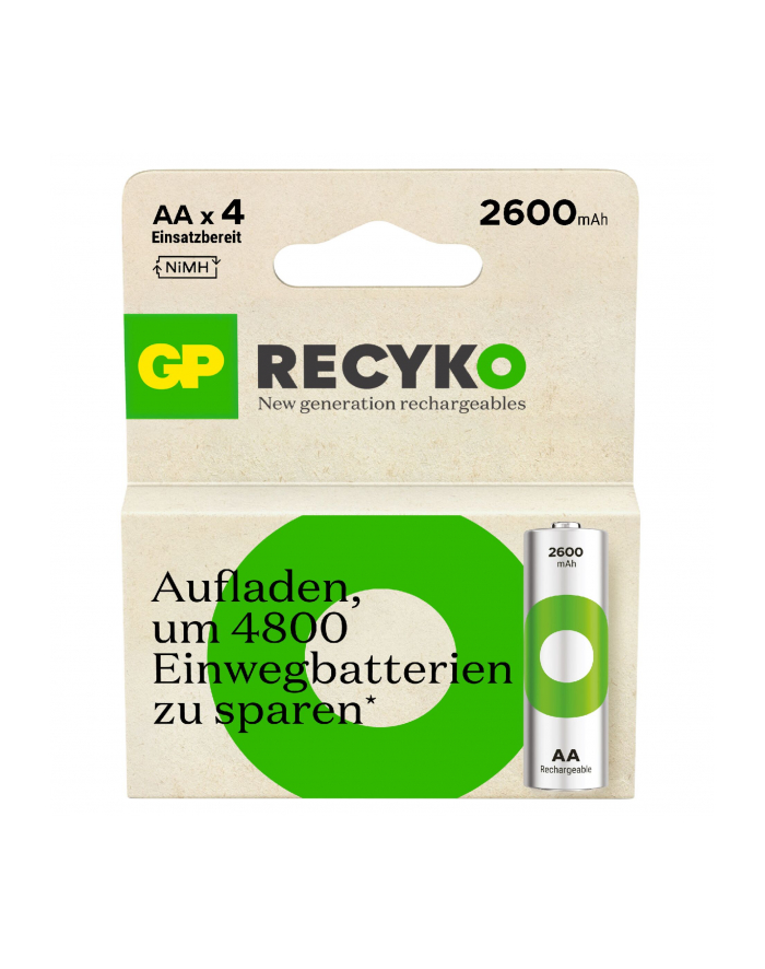 gp batteries 1x4 GP ReCyko NiMH battery AA 2600mAH, high capacity główny