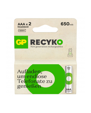 gp batteries 1x2 GP ReCyko NiMH Batteries AAA 650mAh D-ECT-Telephone