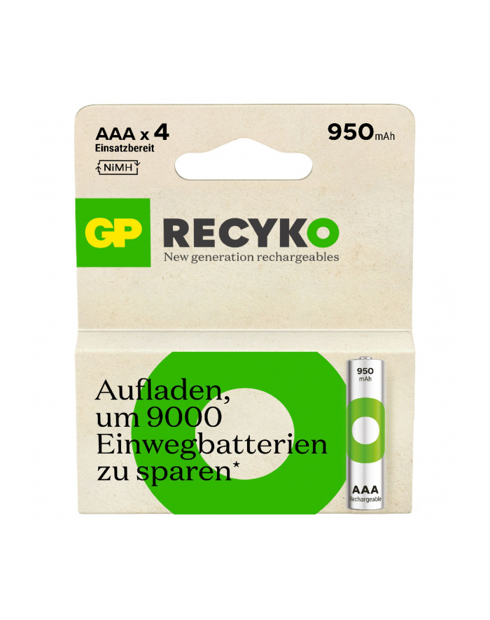 gp batteries 1x4 GP ReCyko NiMH Battery AAA 950mAH, ready to use główny