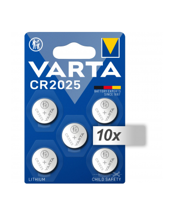 10x5 Varta electronic CR 2025 Lith. Coin Battery 06025 101 415