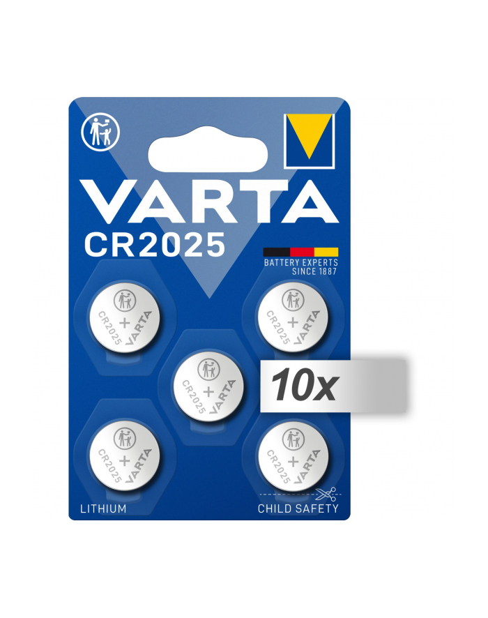 10x5 Varta electronic CR 2025 Lith. Coin Battery 06025 101 415 główny