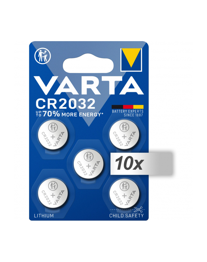 10x5 Varta electronic CR 2032 Lith. Coin Battery 06032 101 415 główny