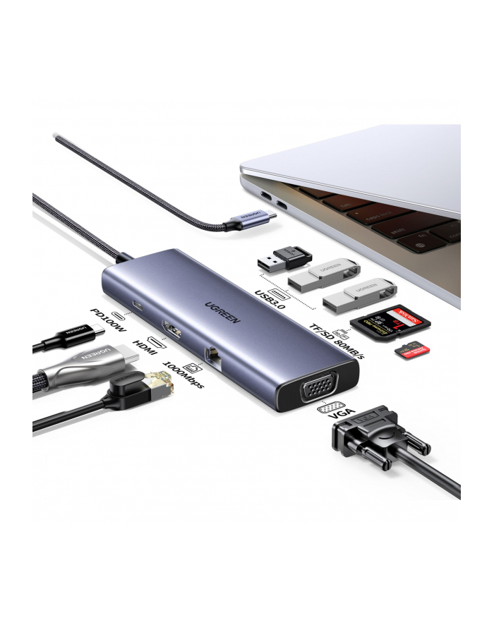 UGREEN USB-C 9-in-1 Hub with 4K HDMI główny