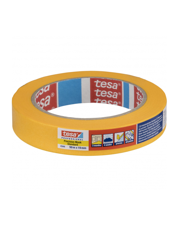 Tesa Masking Tape 50m x 10mm Stand.Prec. yellow 04344 główny