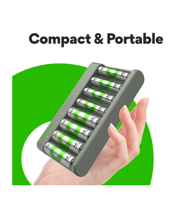 gp batteries GP ReCyko E821 8-fold Round Bat. Charger+4xAA 2100mAh/4xAA 850mAh